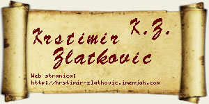 Krstimir Zlatković vizit kartica